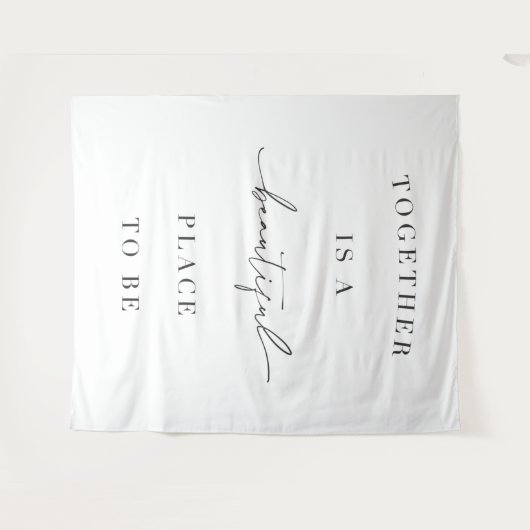 Quote Backdrop Banner Weddenschap Wandkleed (Voorkant (horizontaal))