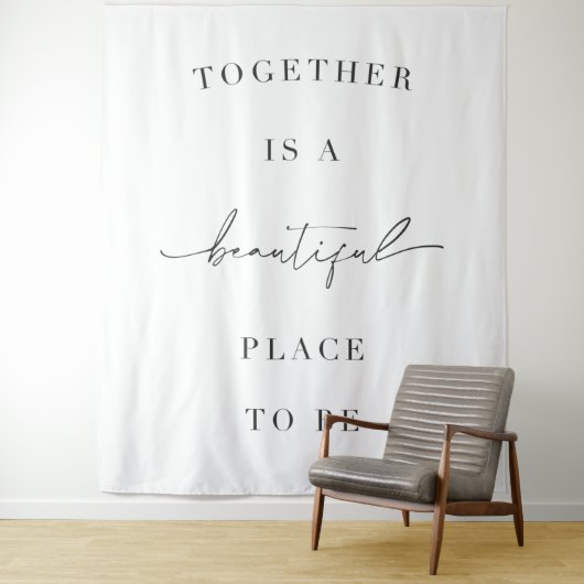 Quote Backdrop Banner Weddenschap Wandkleed (In situ)