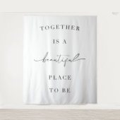 Quote Backdrop Banner Weddenschap Wandkleed (Voorkant)