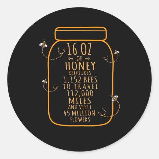 Quote bijenteelt honingraat ronde sticker (Voorkant)