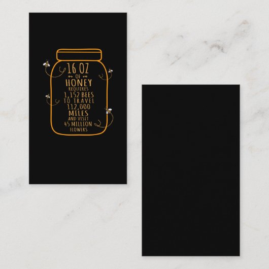 Quote bijenteelt honingraat visitekaartje (Voorkant / Achterkant)