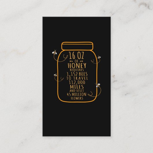Quote bijenteelt honingraat visitekaartje (Voorkant)