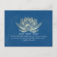 Quote Blue & Gold Lotus Yoga Meditation Instructor