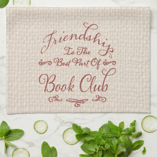 Quote Book Club Friendship Typografie Theedoek (Gevouwen)