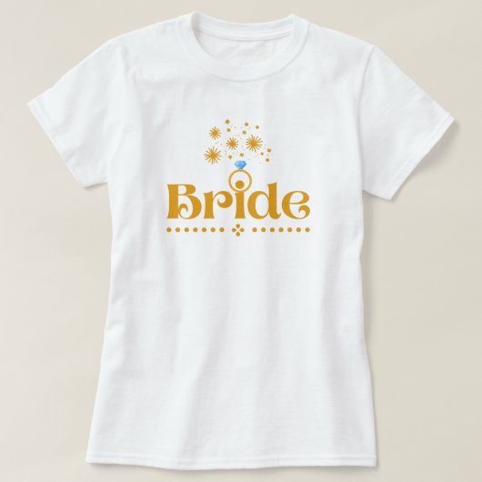 Quote Bride Hens Night Diamond Gold Weddenrennen  T-shirt (Design voorkant)