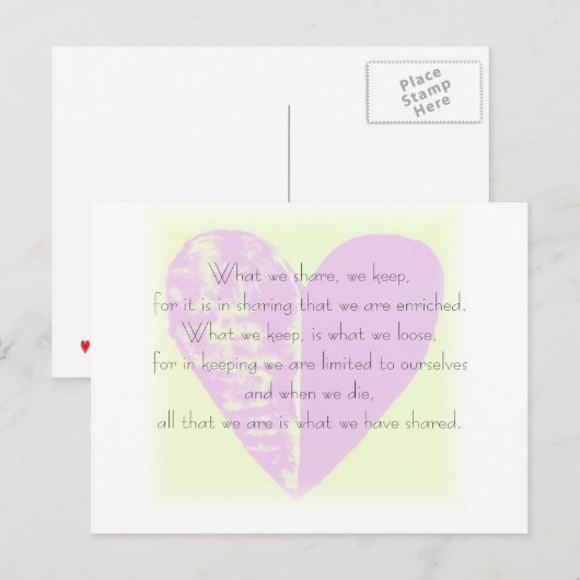 Quote Briefkaart - Wat we delen (Voorkant / Achterkant)