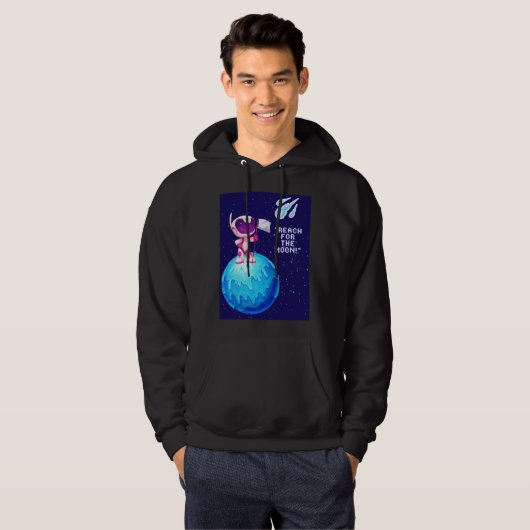 QUOTE BUITEN DE RUIMTE HOODIE (Voorkant volledig)