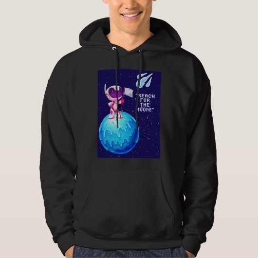 QUOTE BUITEN DE RUIMTE HOODIE (Voorkant)