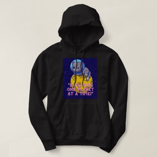 QUOTE BUITEN DE RUIMTE HOODIE (Design voorkant)
