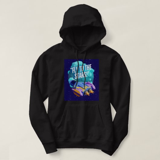 QUOTE BUITEN DE RUIMTE HOODIE (Design voorkant)