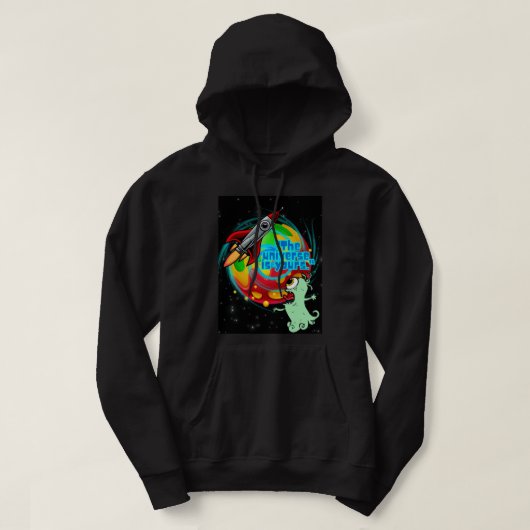 QUOTE BUITEN DE RUIMTE HOODIE (Design voorkant)