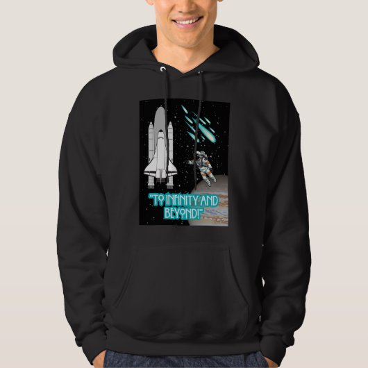 QUOTE BUITEN DE RUIMTE HOODIE (Voorkant)