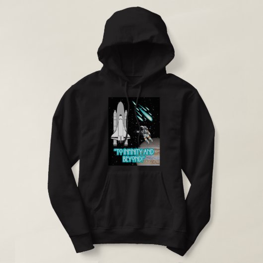QUOTE BUITEN DE RUIMTE HOODIE (Design voorkant)