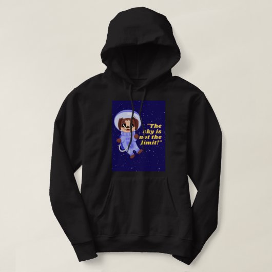 QUOTE BUITEN DE RUIMTE HOODIE (Design voorkant)