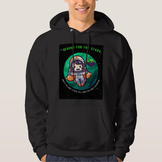 QUOTE BUITEN DE RUIMTE HOODIE (Voorkant)
