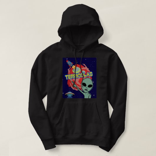 QUOTE BUITEN DE RUIMTE HOODIE (Design voorkant)