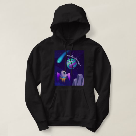 QUOTE BUITEN DE RUIMTE HOODIE (Design voorkant)
