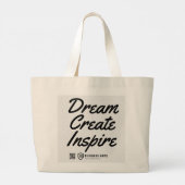 Quote Business Logo | Bevordering van het bedrijf Grote Tote Bag (Achterkant)