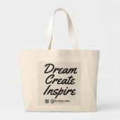 Quote Business Logo | Bevordering van het bedrijf Grote Tote Bag (Voorkant)
