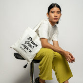 Quote Business Logo | Bevordering van het bedrijf Grote Tote Bag