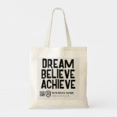 Quote Business Logo | Bevordering van het bedrijf Tote Bag (Achterkant)