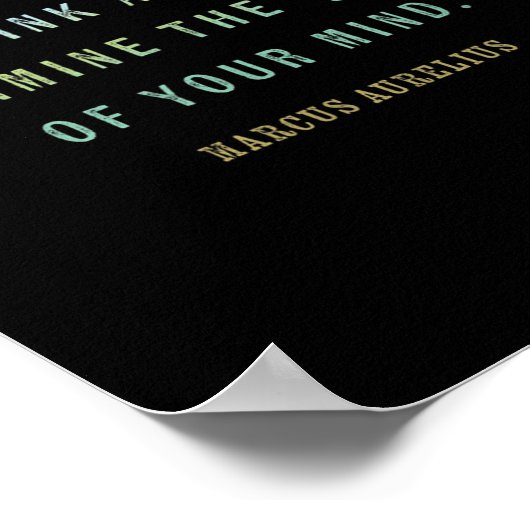 Quote By Marcus Aurelius, Mindset Motivational Quo Poster (Hoek)