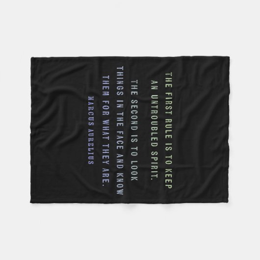 Quote By Marcus Aurelius Stoic, Mindset Motivation Fleece Deken (Voorkant (Horizontaal))