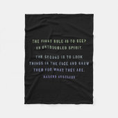 Quote By Marcus Aurelius Stoic, Mindset Motivation Fleece Deken (Voorkant)