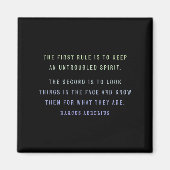 Quote By Marcus Aurelius Stoic, Mindset Motivation Magneet (Voorkant)