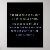 Quote By Marcus Aurelius Stoic, Mindset Motivation Poster (Voorkant)