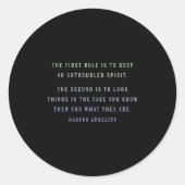 Quote By Marcus Aurelius Stoic, Mindset Motivation Ronde Sticker (Voorkant)