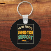 Quote Computer Engineer I'm My Family's Unpaid Tec Sleutelhanger (Voorkant)