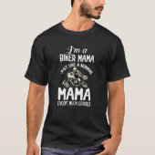 Quote Cool Biker Mum Except Much Cooler T-shirt (Voorkant)