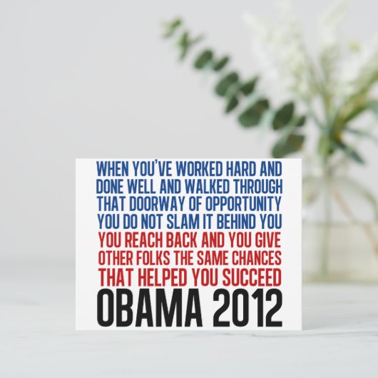 Quote Democratische Conventie Briefkaart (Staand voorkant)