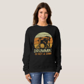Quote Drumming Is Not A Crime  Musician Drummer Trui (Voorkant volledig)