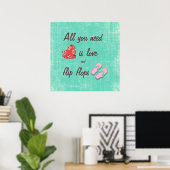 Quote Flip Flop Love Poster (Thuiskantoor)