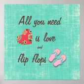 Quote Flip Flop Love Poster (Voorkant)