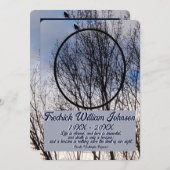 Quote Foto Pine Tree Forest Background Memorial P Programmakaart (Voorkant / Achterkant)