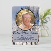 Quote Foto Pine Tree Forest Background Memorial P Programmakaart (Staand voorkant)