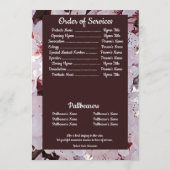 Quote Foto Plum Blossoms Achtergrond Begrafenis Programmakaart (Achterkant)