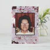 Quote Foto Plum Blossoms Achtergrond Begrafenis Programmakaart (Staand voorkant)