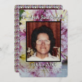 Quote Foto Spider Mums Bloemen Achtergrond Begrafe Programmakaart (Voorkant / Achterkant)