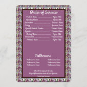 Quote Foto Spider Mums Bloemen Achtergrond Begrafe Programmakaart (Achterkant)