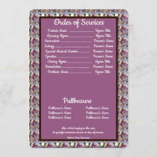 Quote Foto Spider Mums Bloemen Achtergrond Begrafe Programmakaart