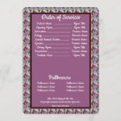 Quote Foto Spider Mums Bloemen Achtergrond Begrafe Programmakaart (Achterkant)