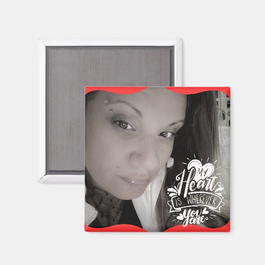 Quote Foto Valentijn's Day Lange afstand Magneet (Voorkant / Achterkant)