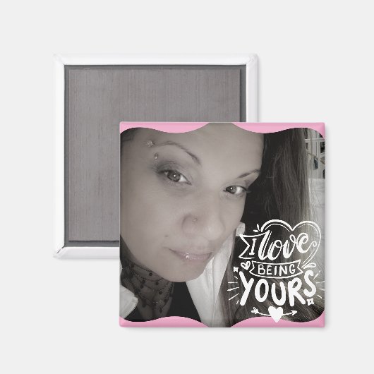 Quote Foto Valentijn's Day Roze Magneet (Voorkant / Achterkant)