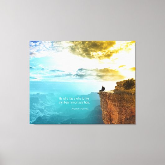 Quote Friedrich Nietzsche Natuur Adventure Natuur Canvas Afdruk (Voorkant)