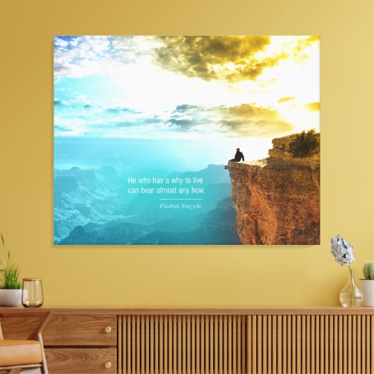 Quote Friedrich Nietzsche Natuur Adventure Natuur Canvas Afdruk (Insitu (Woonkamer))