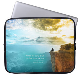 Quote Friedrich Nietzsche Natuur Adventure Natuur Laptop Sleeve